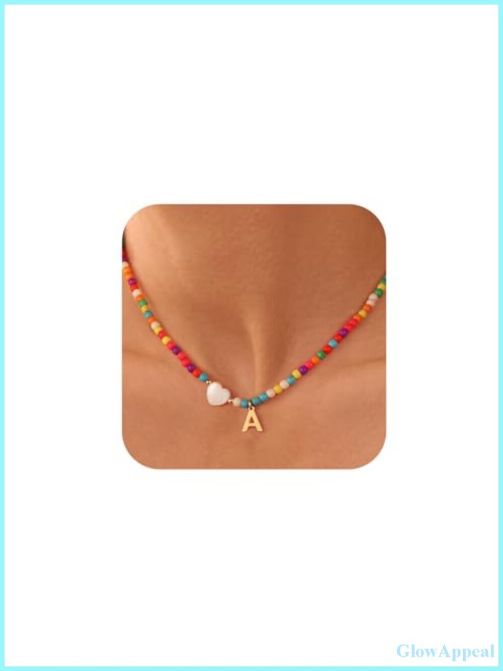 14K Gold Plated Initial Beaded Choker Necklace Adjustable 14-16 in